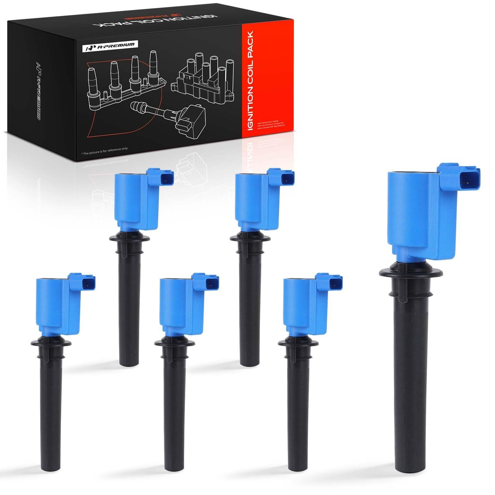 Amazon.com: A-Premium Set of 6 Blue Ignition Coil Pack - 2-Pins